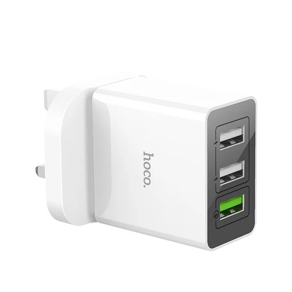 Hoco Wall Charger 3 USB ports UK Model C48